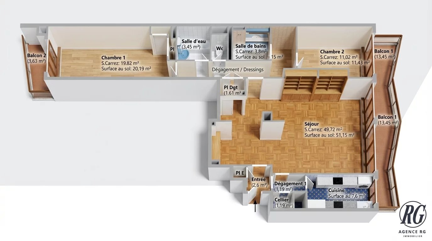 Appartement 5 pièces 113,39 m² - 8